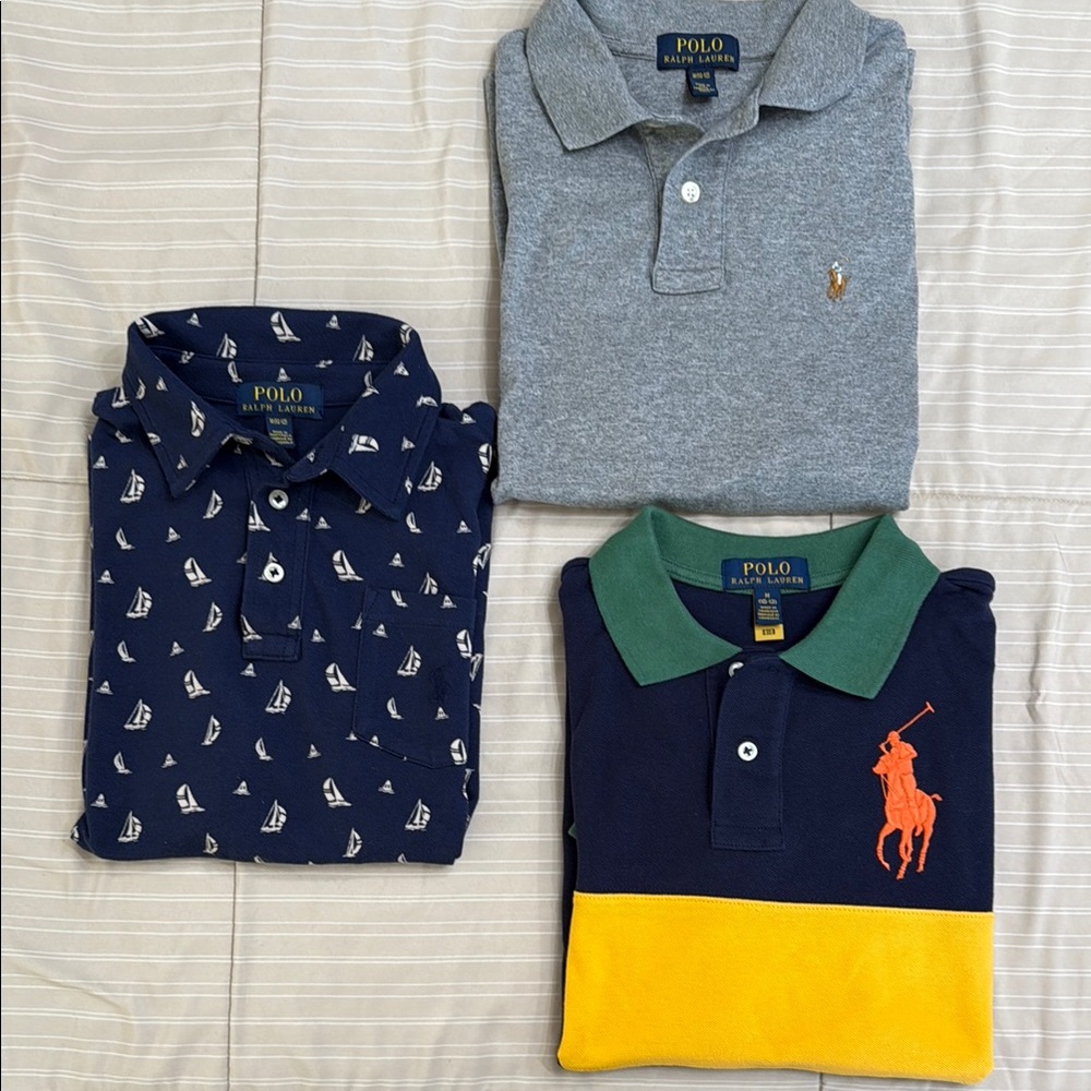 Polo by Ralph Lauren Kids Gray and Blue and multi color Polos Classic Style